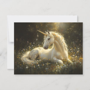 Cartão Postal Ouro Meadow Unicorn