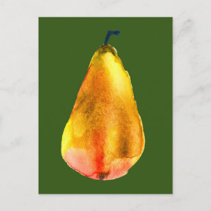 Cartão Postal Ouro Pear fruta