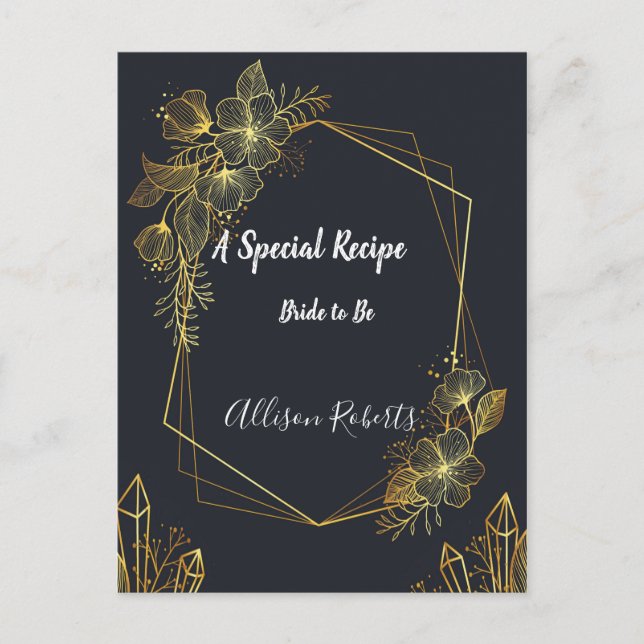 Cartão Postal Ouro Quadro Marinho Chá de panela traseiro (Frente)