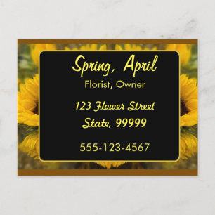 Cartão Postal Ouro quente Sunflower Personalizado