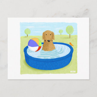 Cartão Postal Ouro Retriever "Summertime"