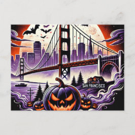 Cartão Postal OURO SF Ponte e Noites de Fogggy