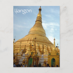 Cartão Postal ouro shwedagon yangon