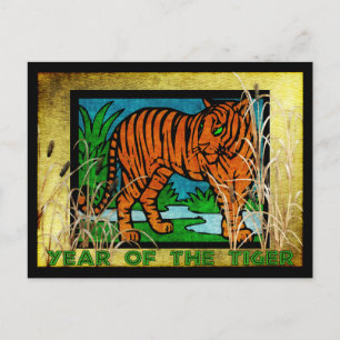 Cartão Postal Ouro Tiger