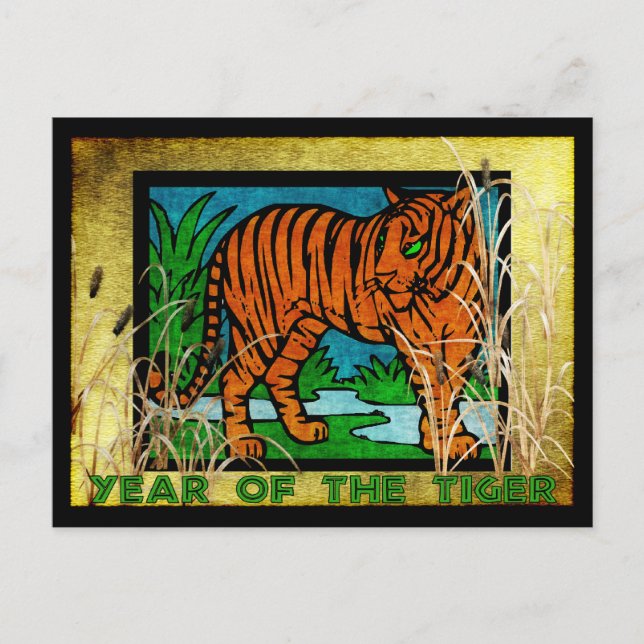 Cartão Postal Ouro Tiger (Frente)