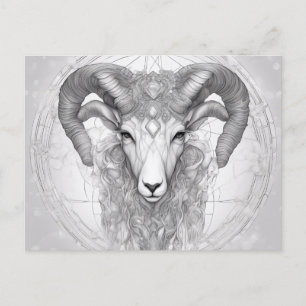 Cartão Postal Ouros e Aries em abril