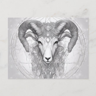 Cartão Postal Ouros e Aries em abril