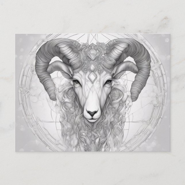 Cartão Postal Ouros e Aries em abril (Frente)