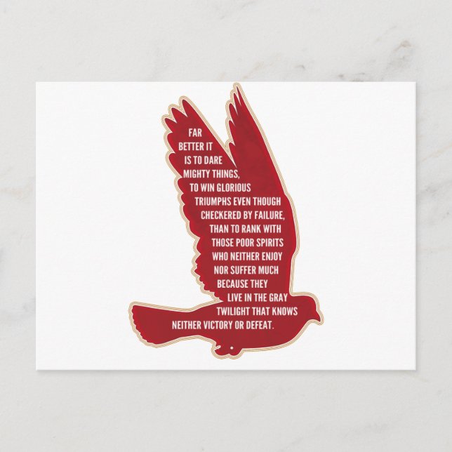 Cartão Postal Ousava coisas poderosas (Frente)