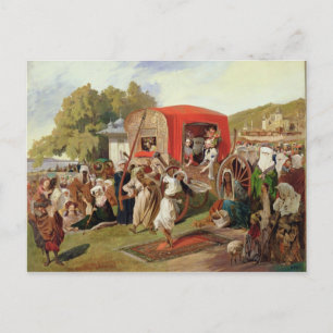 Cartão Postal Outdoor Fete na Turquia, c.1830-60
