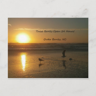 Cartão Postal Outer Banks Sunrise: These Banks Open 24 Hours!
