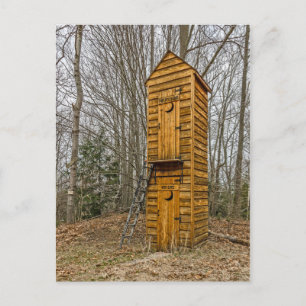Cartão Postal Outhouse de dois andares para eleitores e político