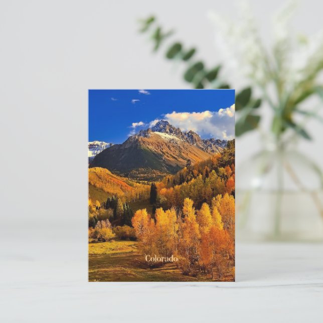 Cartão Postal outono do Colorado (Em pé/Frente)