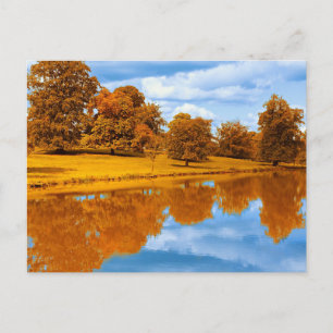 Cartão Postal Outono junto ao Lago