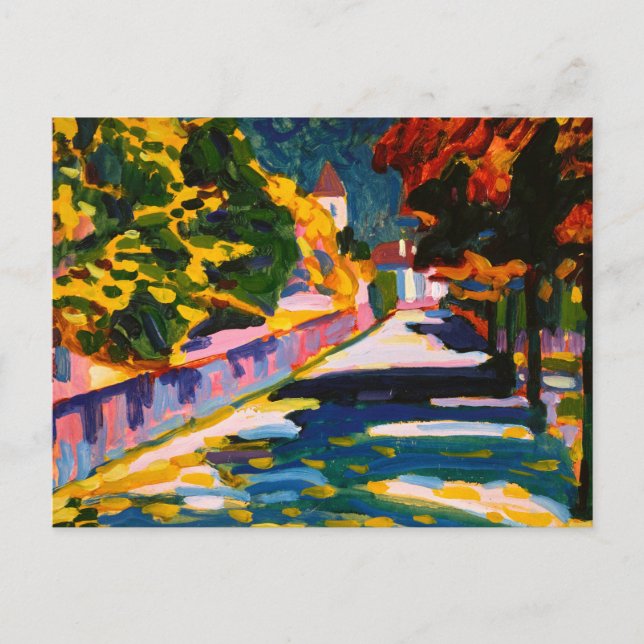 Cartão Postal Outono na Baviera, 1908 por Wassily Kandinsky (Frente)