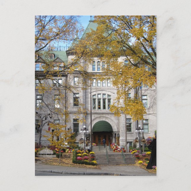 Cartão Postal Outono na cidade de Quebec (Frente)