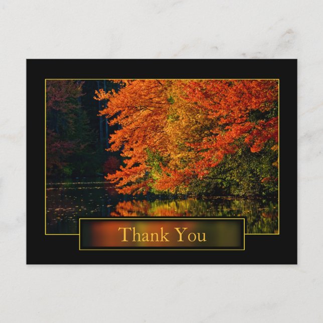 Cartão Postal Outono Na Nova Inglaterra - Obrigado (Frente)