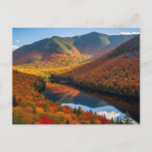 Cartão Postal Outono nas Montanhas Adirondack