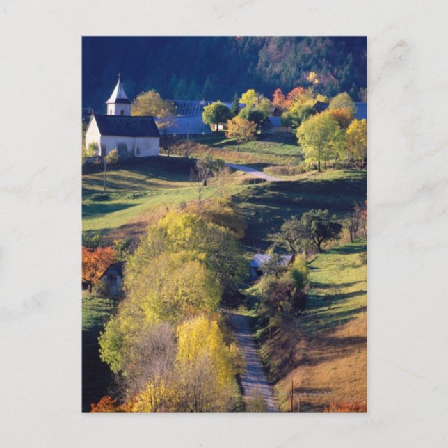 Cartão Postal Outono nos Alpes (Frente)