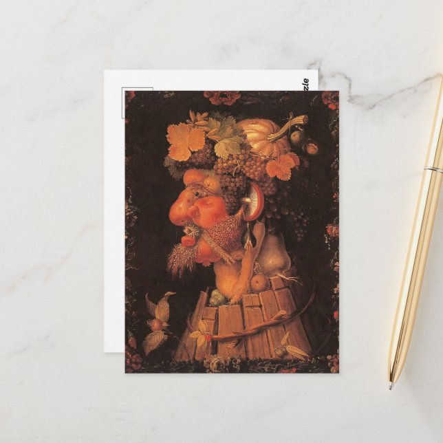 Cartão Postal Outono, Pintura Alegórica, (Frente/Verso In Situ)