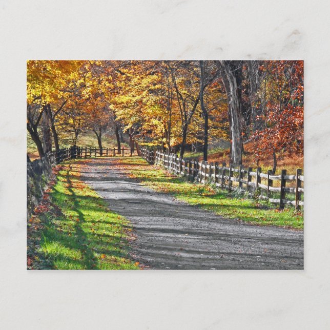 Cartão Postal Outono Rural (Frente)