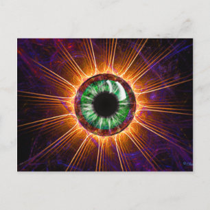 Cartão Postal Outra Arte Fractal de Olhos de Tesla