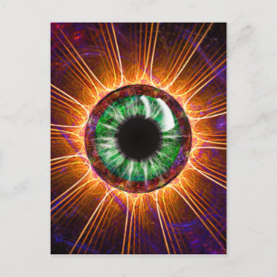 Cartão Postal Outra Arte Fractal de Olhos de Tesla