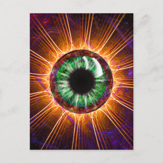 Cartão Postal Outra Arte Fractal de Olhos de Tesla