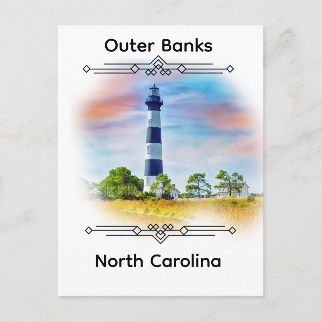 Cartão Postal Outter Banks North Carolina T-Shirt (Frente)