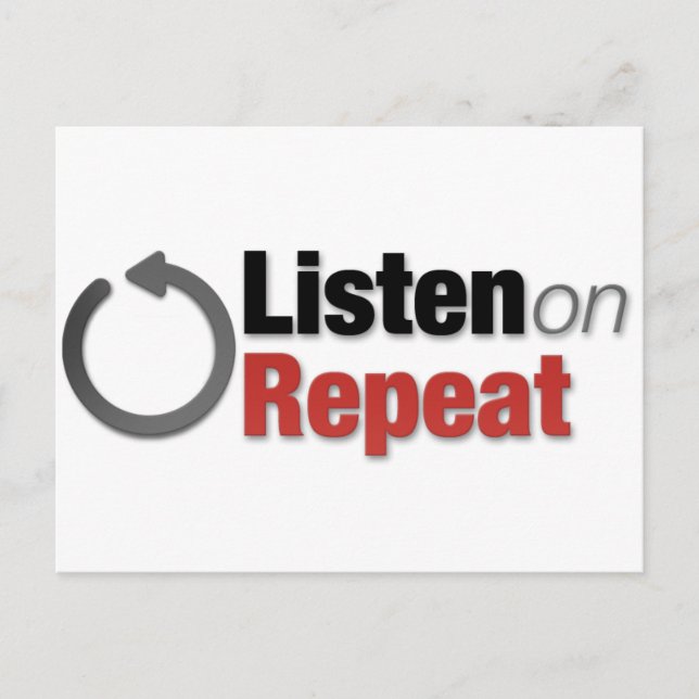 Cartão Postal Ouvir ao Repetir (Frente)