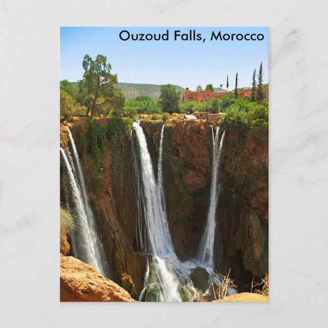 Cartão Postal Ouzoud Falls, Marrocos (Frente)