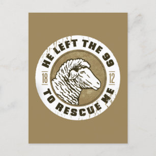 Cartão Postal Ovelha de 1812 que deixou a ovelha para me salvar