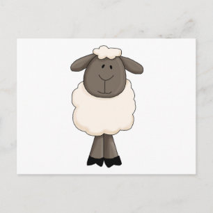 Cartão Postal ovelha fêmea bonitinha