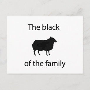 Cartão Postal Ovelha negra da família