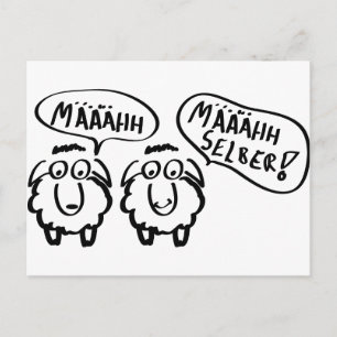 Cartão Postal ovelha schafe määhhh määhhh selber!