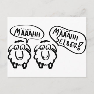 Cartão Postal ovelha schafe määhhh määhhh selber!