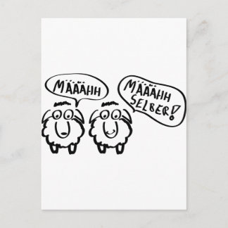 Cartão Postal ovelha schafe määhhh määhhh selber!