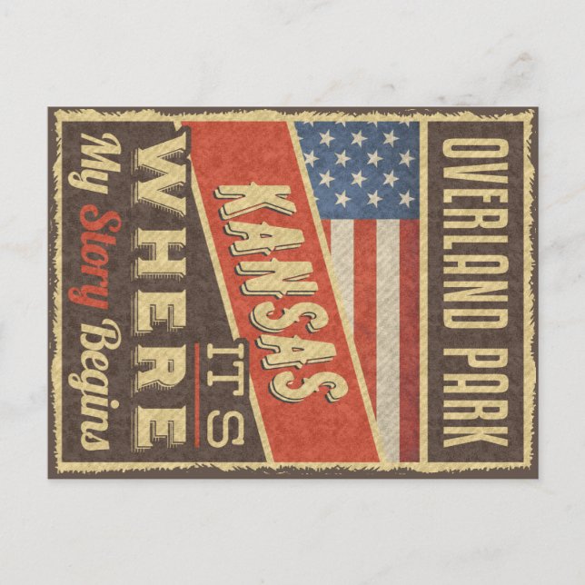 Cartão Postal Overland Park Kansas (Frente)