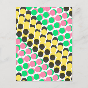 Cartão Postal Overlayed Dots