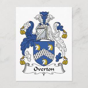 Cartão Postal Overton Family Crest