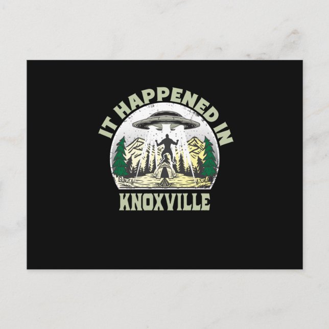 Cartão Postal OVNI alienígena Em Knoxville (Frente)