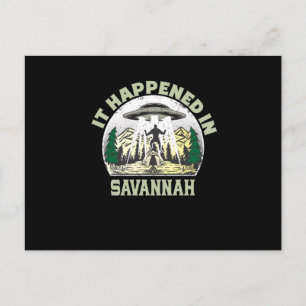 Cartão Postal OVNI alienígena Na Cidade De savana