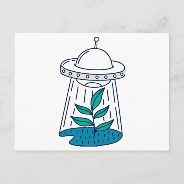 Cartão Postal OVNI de aliens (Frente)