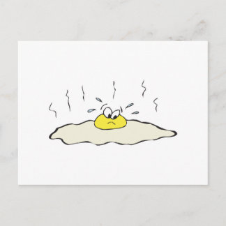 Cartão Postal ovo bobo triste fritura