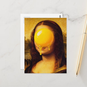 Cartão Postal Ovo de Gema da Mona Engraçado