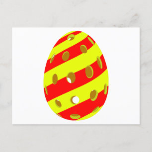 Cartão Postal Ovo de Pickleball em Páscoa