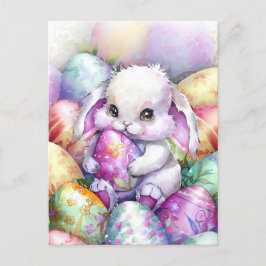Cartão Postal Ovos de coelho da Páscoa
