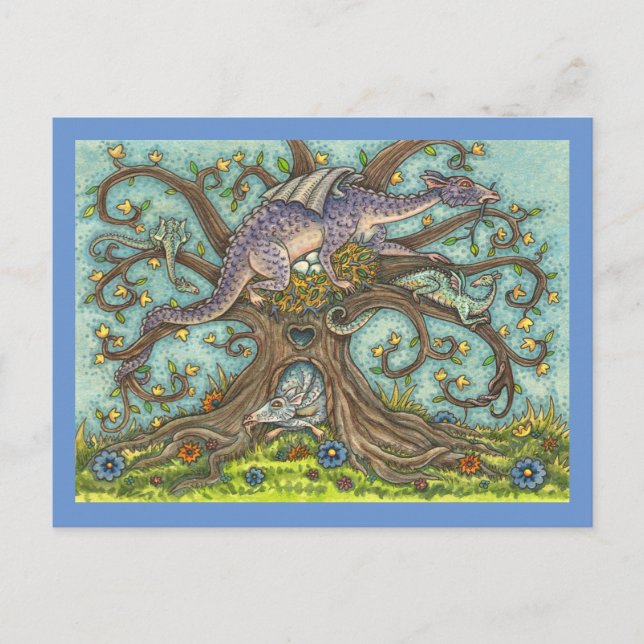 Cartão Postal OVOS DE DRAGÃO, LAIR MEDIEVAL, Vazio DE ARTE FOLK  (Frente)