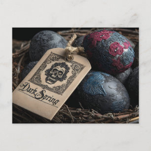 Cartão Postal Ovos de Páscoa Góticos na Arranjo "Dark Spring"