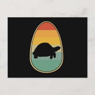 Cartão Postal Ovos de Páscoa Retrô Vintage Tartaruga Presente An